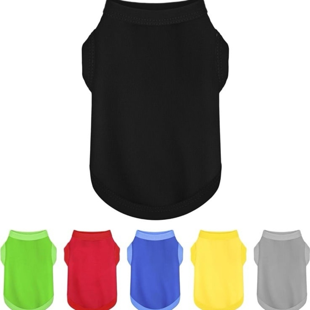 New Pup's Wardrobe:‎ Sleek Solid-Colored Dog Shirt Tank Top, Perfect for size L